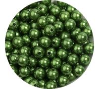 50-1000 pezzi/lotto 3/4/5/6/8/10/12 mm acriliche rotonde ABS perline di perle finte perline distanziatrici sciolte per la creazione di gioielli - verde scuro - 10 mm x 100 pezzi