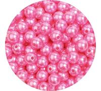 50-1000 pezzi/lotto perline rotonde in ABS imitazione perla perline sciolte in acrilico perline distanziatrici per la creazione di gioielli fai da te bracciale collana-rosa pesca-8 mm x 100 p
