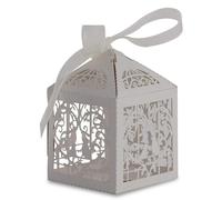 50-100pcs Lusso Festa Matrimonio Favore Scatola Taglio Laser Amore Cuore Dolce