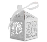 50-100pcs Lusso Festa Matrimonio Favore Scatola Taglio Laser Amore Cuore Dolce