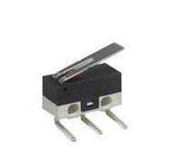 50-10PCS】Limit Switch C NO NC 3 Pins PCB Terminals SPDT 1A 125V Roller Arc lever Snap Action Push Mouse switch(BENT FOOT-3,10PCS)
