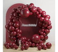 50/125 pezzi Set di palloncini in lattice opaco bordeaux e castagna per arco e ghirlanda, palloncini assortiti da 5/10/12/18 pollici adatti per San Valentino, Festa della Mamma, Capodanno, festa di na
