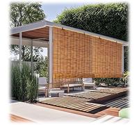 50-150 CM Cortina di Canna retrò, Privacy, Ventilazione, Tapparella in Bambu, Oscuranti Romani Traspiranti in bambù, Arelle Sole per Balcone Gazebo Giardino Finestra(60x170CM(WxH))