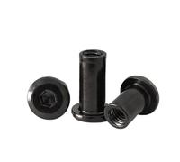 50/20/10 PZ M3 M4 M5 M6 M8 Acciaio al carbonio nero Grande piatto esagonale testa esagonale incassata rivetto connettore inserto giunto manicotto dado tappo(15mm,M5 (20pcs))