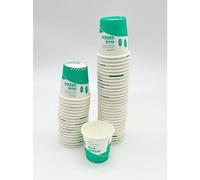50/200/500/1000 bicchieri di carta ecofriendly bicchierini caffè da 75ml Cartoncino USA e GETTA bicchieri caffè think green bianco verdi (1000 pezzi)