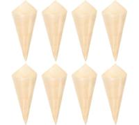 50 200 coni per fritti finger food monouso in legno di pino | VARIE MISURE | - ciotoline per aperitivo naturale - ciotole stuzzichini aperitivo O Portaconfetti (50 pezzi 13x5cm)