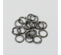 50-200 pezzi/lotto 3-20 mm Anelli di congiunzione Anelli divisi Connettori per gioielli fai da te Trovare Accessori per la creazione Forniture all'ingrosso - Gunblack - 6 mm x 200 pezzi