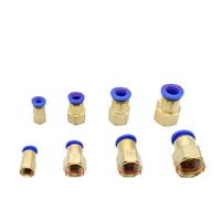 50/200PCS PCF Pneumatic Fittings,Quick Air Connectors,4 mm 6 mm 8 mm 10 mm 12 mm Push-In Hose, Thread 1/8 1/4 3/8 1/2 BSPT Couplings(PCF10-03)