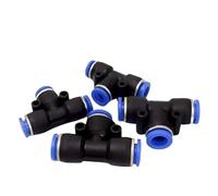 50/200PCS PEG 3-Way T-Shaped Pneumatic Fittings, 4mm 6mm 8mm 10mm 12mm OD Hose Tube Push-In Air Gas Quick Connectors(PEG12-10,50Pcs)