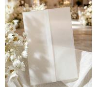 50/30/20 pezzi di buste semi-trasparenti pre-piegate da 5x7 pollici, adatte per inviti da 5x7 pollici, possono essere utilizzate come fodera per buste per matrimoni, compleanni e baby shower 100 buste