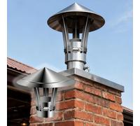 50-300mm Comignolo Cappello, Terminale Canna Fumaria, Antivento e Antipioggia, Cappuccio per Camino per Condotti di Stufe e Camini(120mm/4.7in)