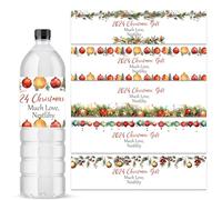 50-300pcs etichette personalizzate per bottiglie d'acqua, adesivi natalizi per bottiglia d'acqua, etichetta personalizzata per bottiglia regalo di Natale per festa di Natale