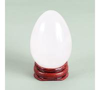 50 * 35 Massaggio all'uovo Yoni di grandi dimensioni Massaggiatore for esercizi di Kegel con sfera di quarzo rosa in cristallo naturale, 50x35 Undrill raccolta domiciliare