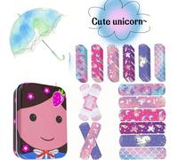 50/36/30/20 Pezzi Set, Comprende 6 Bende Traspiranti Confezionate Singolarmente, Morbide e Confortevoli, Colori Vivaci, Adorabili Motivi a Unicorno cartoni animati, Impermeabili. Disponibile in Scatol