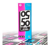 ATM Gaming 50 50 - Gioco da tavolo - Quiz sulla cultura generale divertente, formato compatto, gioco d'atmosfera da 14 anni, a partire da 2 giocatori, famiglia, serate, aperiti, regalo divertente e
