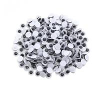 50-500 pezzi di occhietti mobili da 6-30 mm con pupille bianche e nere for progetti artigianali fai da te, giocattoli fatti a mano, accessori decorativi(6mm 500Pcs)
