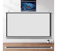 50 "60" 72" Schermo Manuale Del Proiettore Schermo Pull Down Cinema Proiezione 4:3/16: 9 Schermo Appeso Schermo di Proiezione Portatile per Home Theater Ufficio