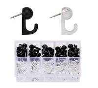 50/60/80/160 puntine trasparenti in sughero per bacheca con clip trasparente per esporre foto, appunti, forniture artistiche da parete