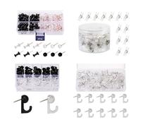 50/60/80/160Pcs Push Pin Ganci Trasparente Clip Sughero Tavola con Custodia