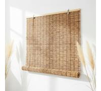 50 60 80 90 100 120 150 180cm Tenda Bamboo Tapparella in Canna Arelle - Tenda a Rullo per Esterno Cannette Bamboo, per Finestra Balcone Privacy Su Misura(W75cm x H185cm)