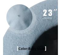 50-60cm Big Testa Berretto di Lana da Donna per Coppola Maglia 100% Cashmere New