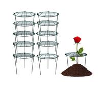 50,8 x 76,2 cm Poeny Cage Grow Through Grid Plant Brace Flower Support Rings Pack of 10 Round Metal Plant Stakes Rings Strong Large Garden Support for Flowers, Peonies, Rose, Lily