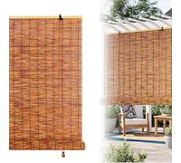 50 80 90 100 120 130 140 150cm Larghezza Tende A Rullo In Bambù Tapparella Bamboo Da Esterno Retro Tenda A Lamella Con Sollevatore Tenda Bamboo Per Balcone Gazebo Giardino Finestra Anti-UV(90x160CM/35