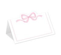 50/80 Pcs Butterfly Pattern Name Place Cards Wedding Seating Number Table Card Birthday Party DIY Thank You Per Feste(Pink,50pcs)
