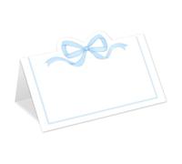 50/80 Pcs Butterfly Pattern Name Place Cards Wedding Seating Number Table Card Birthday Party DIY Thank You Per Feste(SKY BLUE,80pcs)