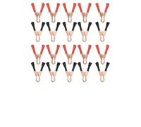 50 A per clip a coccodrillo, 80 mm, resistenti cavi di prova placcati in rame per auto per batteria per caricabatterie per cavo jumper (20 pezzi)