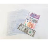 50-A4-BANKNOTENHÜLLEN-SAMMELHÜLLEN-HÜLLEN-4-Taschen-72x215mm-120MY-LOOK