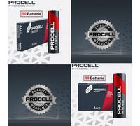 50 AA stilo + 50 AAA ministilo procell intense pile alcaline = 100 batterie
