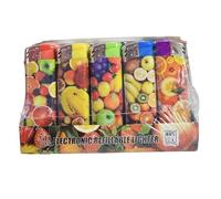 50 Accendini Ricaricabili in Diversi Colori QBAK Lux Atomic Box da 50 Pezzi Accesori per Fumatori (Frutta)