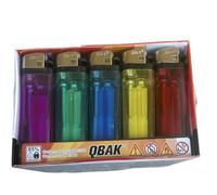 50 Accendini Ricaricabili in Diversi Colori QBAK Lux Atomic Box da 50 Pezzi Accesori per Fumatori (NON ricaricabili trasparenti)