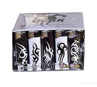 50 Accendini Ricaricabili in Diversi Colori QBAK Lux Atomic Box da 50 Pezzi Accesori per Fumatori (Tribale)