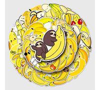 50 adesivi a banana per bottiglie d'acqua, computer portatile, chitarra, skateboard, computer, valigia, bicicletta, frutta, banana, vinile, impermeabili, estetici, per adolescenti, bambini, adulti