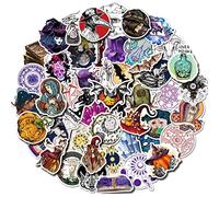 50 adesivi bohémien, viola, magici adesivi per stregoneria, per adulti e adolescenti, stile vintage occidentale, impermeabili, in vinile, decalcomanie bohémien, per diari, quaderni, skateboard