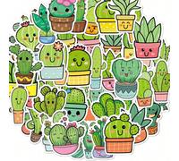 50 adesivi con motivo di cactus Tagli UnicaPolicloruri di vinile