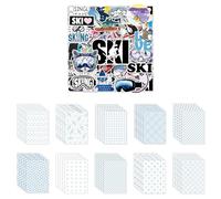 50 Adesivi Da Sci E 1 Confezione Di Carta Materiale, Adesivi Di Graffiti Personalizzati, Adesivi Di Cartoni Animati Creativi, Che Possono Decorare Skateboard, Valigie E Tazze D'Acqua.