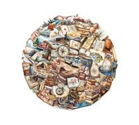 50 adesivi da viaggio per diario, frigorifero, valigia, decorazione per notebook, bagagli, bottiglia d'acqua, sedimenti duraturi, adesivo artigianale gratuito