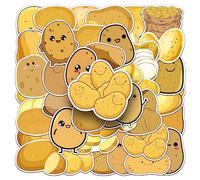 50 adesivi patate per bicicletta, moto, telefono, laptop, auto, paraurti, frigorifero, impermeabili, in vinile, regalo per adulti e adolescenti, simpatici adesivi per verdure