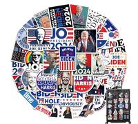 50 adesivi per elezioni americane 2024 - dy decalcomanie politiche, trmp Biden tema presidenziale | Adesivi impermeabili, per caschi, valigie, frigoriferi, pareti, laptop, adesivi per elezioni
