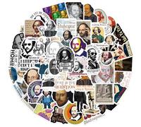 50 adesivi per Shakespeare, pittori, adolescenti, ragazzi e ragazze, in vinile, per skateboard, chitarra, porta, laptop, bagagli, auto, bici, bottiglia d'acqua, feste di compleanno