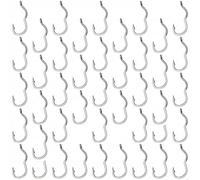 50 ami da pesca antiscivolo, design curvo per una presa sicura, usura minima della lenza, argento, diverse misure, per laghetti, acqua dolce, carpa, crucian, uso professionale (12#)