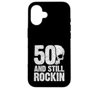 50 and still rockin | Rock'n'Roll Design per il 50° compleanno Custodia per iPhone 16