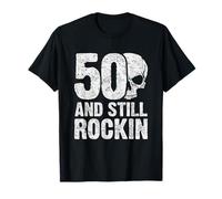 50 And Still Rockin | Rock'N'Roll Design per Il 50° Compleanno Maglietta