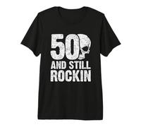 50 And Still Rockin | Rock'N'Roll Design per Il 50° Compleanno Maglietta Premium