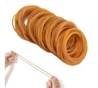 50 Anelli Elastici Gomma 63x3mm Riutilizzabili per Scuola, Casa, Ufficio, Forniture Industriali Fai Da Te - Giallo Scuro