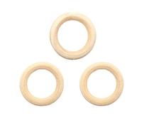 50 anelli in legno di diametro da 35 mm, per il fai da te, per le malattie dei bambini, per la cura dei bambini, per la cura dei bambini, cerchi in legno macramè, anello in legno naturale, artigianato