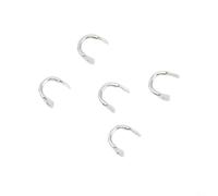 50 anelli in ottone per esche girevoli, design a U, per attaccare lame, ganci e migliorare la risposta al movimento dell'acqua (argento, 6 mm)